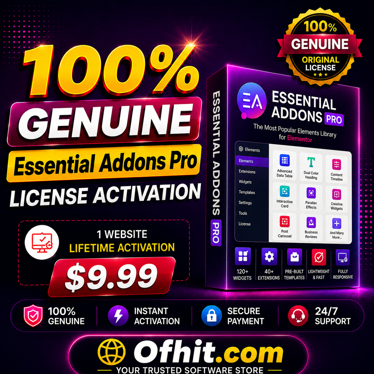 Essential Addons Pro for Elementor License Key Activation