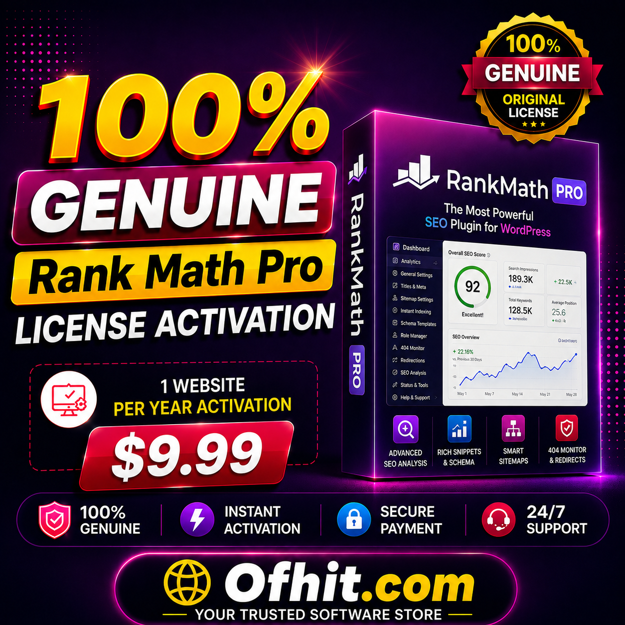 Rank Math Pro License Key Activation