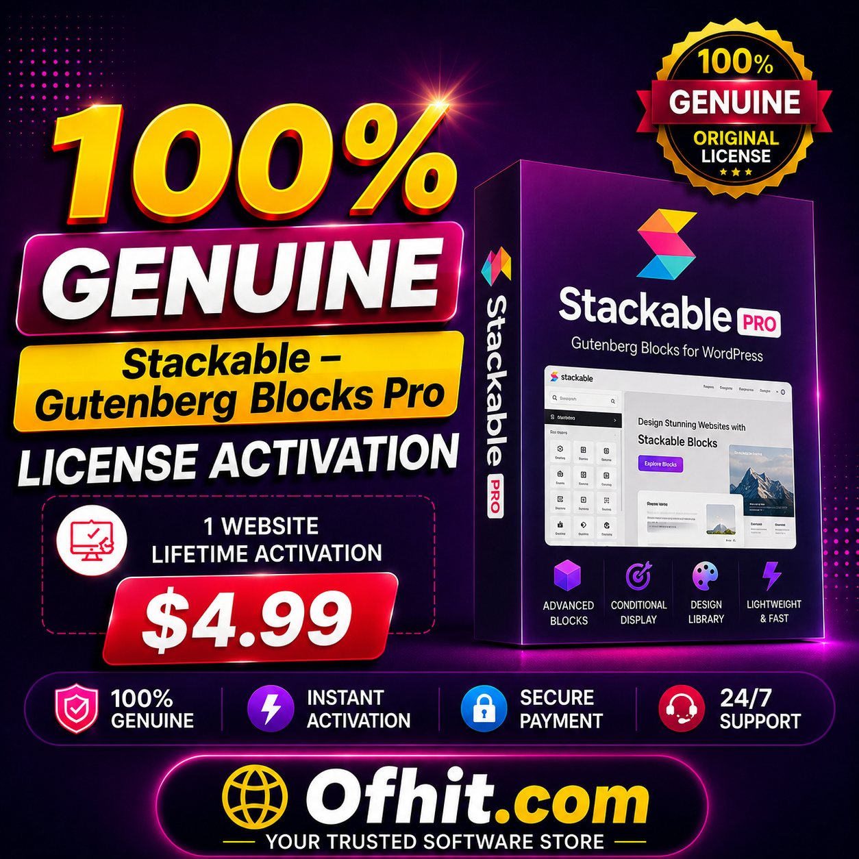 Stackable – Gutenberg Blocks Pro License Key Activation