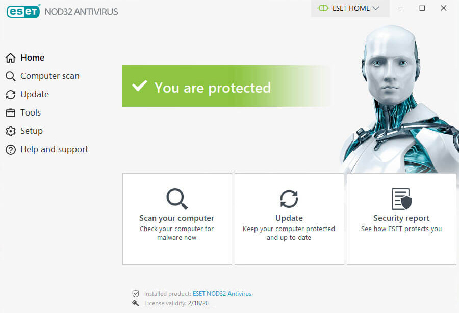 ESET NOD32 Antivirus Home