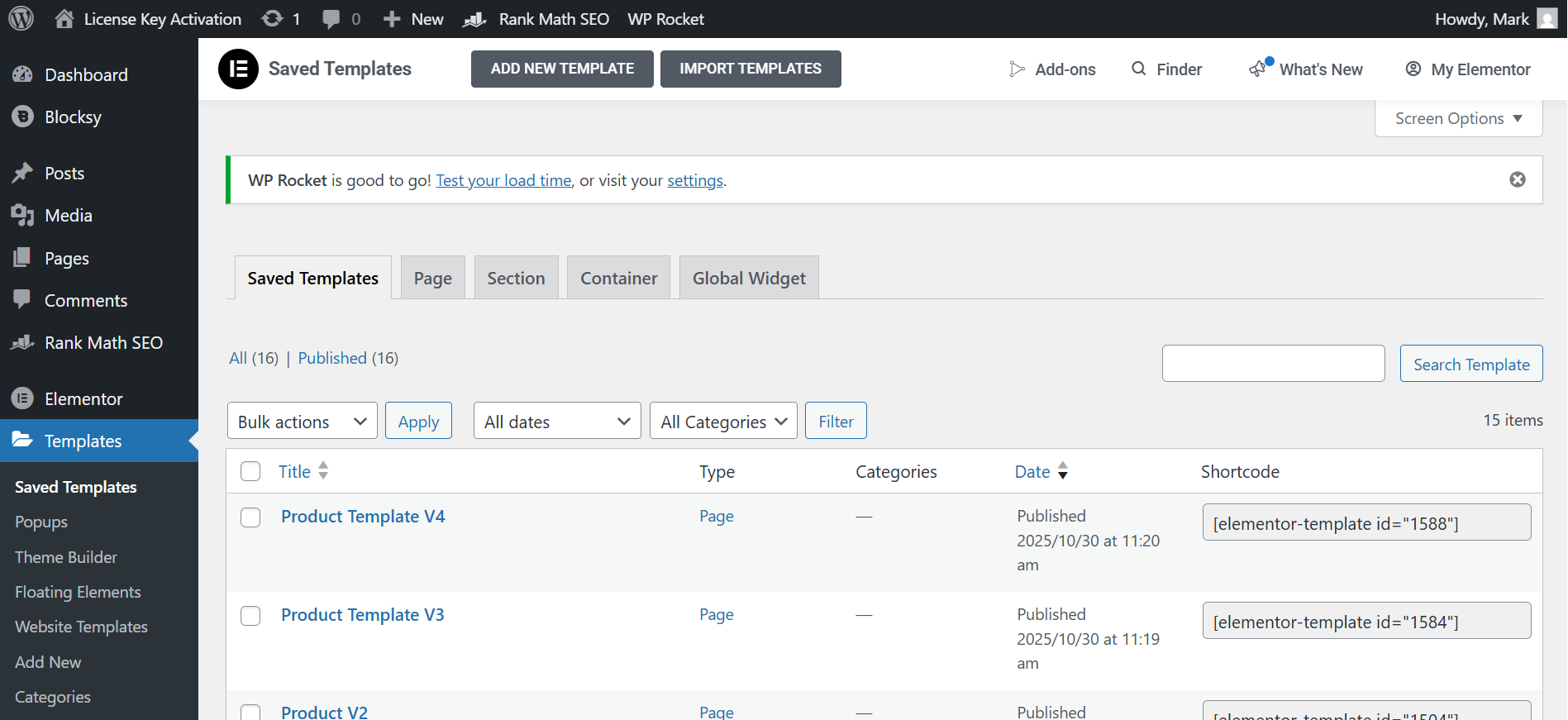 WordPress Elementor pro