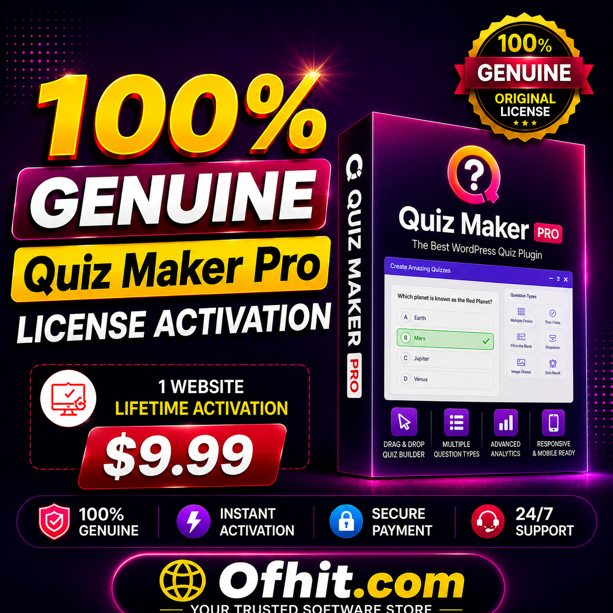 Quiz Maker Pro License Key Activation