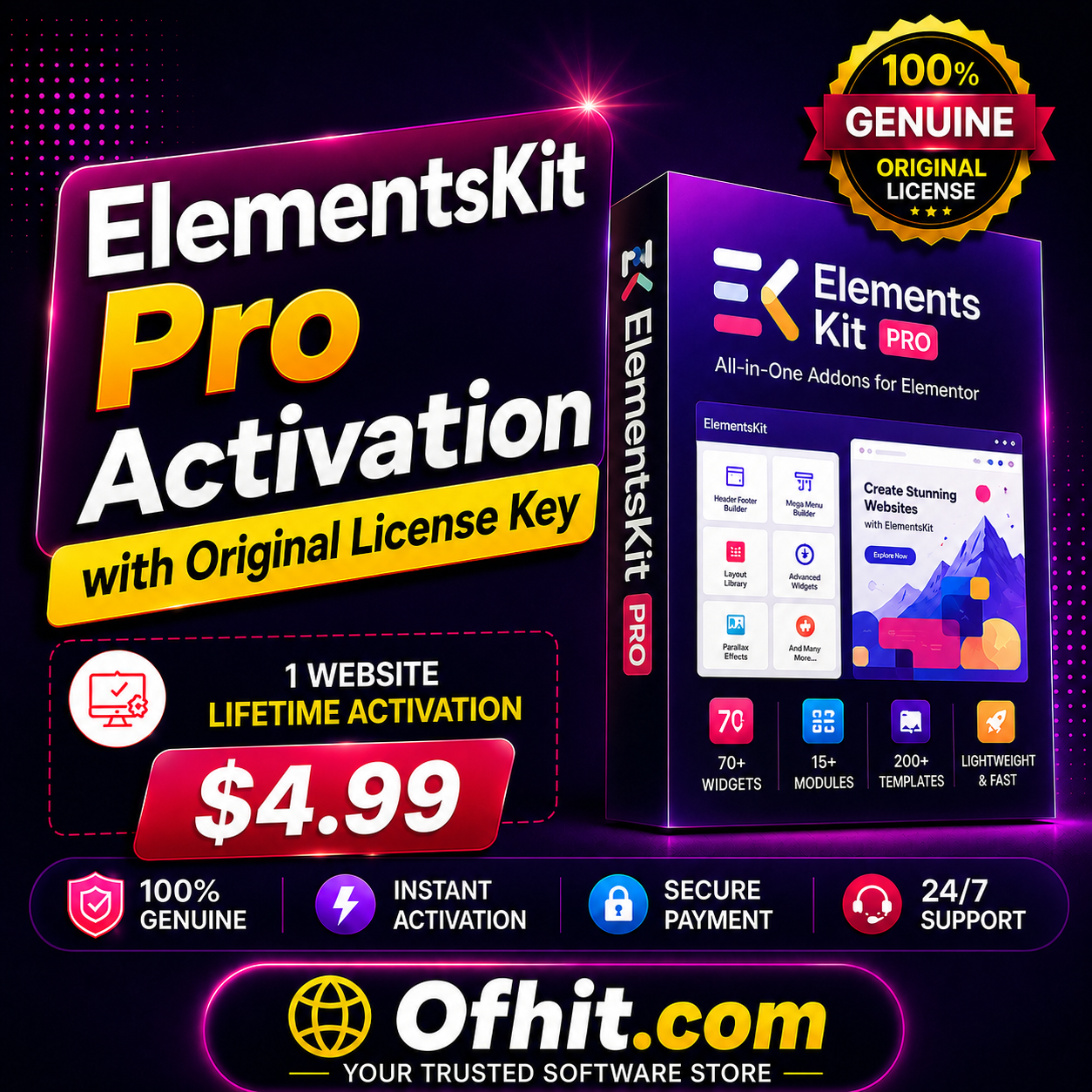 ElementsKit Pro Activation with Original License Key