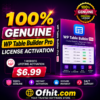 WP Table Builder Pro License Key Activation