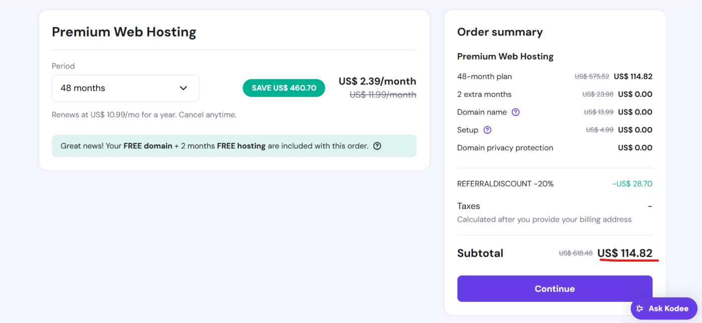 Premium Web Hosting With Referral