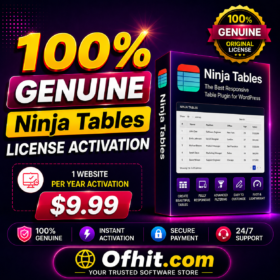 Ninja Tables License Key Activation - Yearly Update